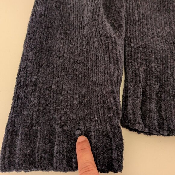 Croft & Barrow Chenille Cable Knit Sweater Womens Size XL Blue Full Zip Vintage - Picture 9 of 13